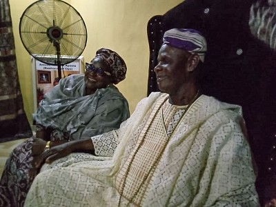 Alhaja Sherifaah Mahama Dundun and The Basorun of Oyo and Head of the Oyomesi, High Chief Alhaji Yusuf Akinlade